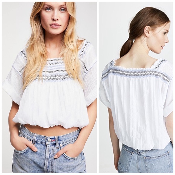 Free People Tops - Free People Wandering Skies Blouse